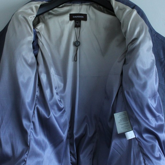 NWOT Leather Jacket, Asymmetrical Zipper, Ombre Lining - Picture 6 of 8